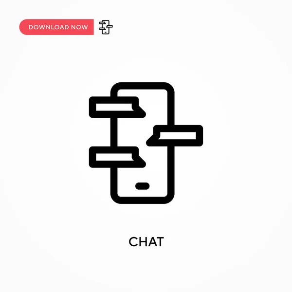 Chat Icono Vector Simple Moderno Simple Ilustración Vector Plano Para — Vector de stock