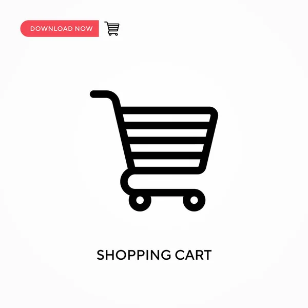 Shopping Cart Simple Vector Icon Modern Simple Flat Vector Illustration — Stock Vector