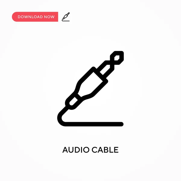 Cable Audio Icono Vector Simple Moderno Simple Ilustración Vector Plano — Vector de stock
