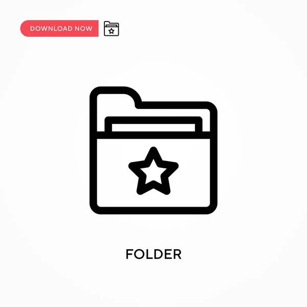 Folder Eenvoudige Vector Icoon Moderne Eenvoudige Platte Vectorillustratie Voor Website — Stockvector