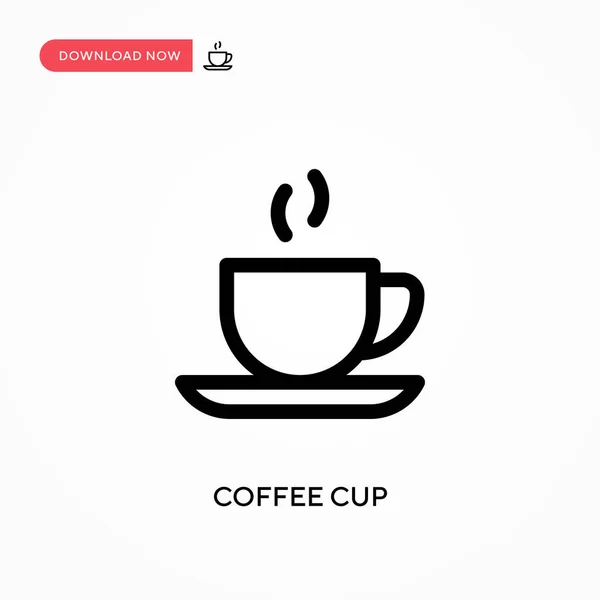 Кофейная Чашка Простой Вектор Значок Современная Простая Векторная Иллюстрация Веб — стоковый вектор