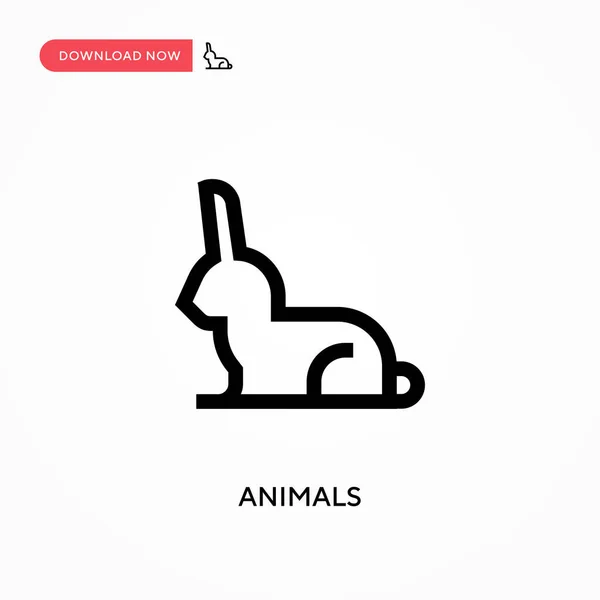 Animais Ícone Vetorial Simples Ilustração Vetorial Plana Moderna Simples Para — Vetor de Stock