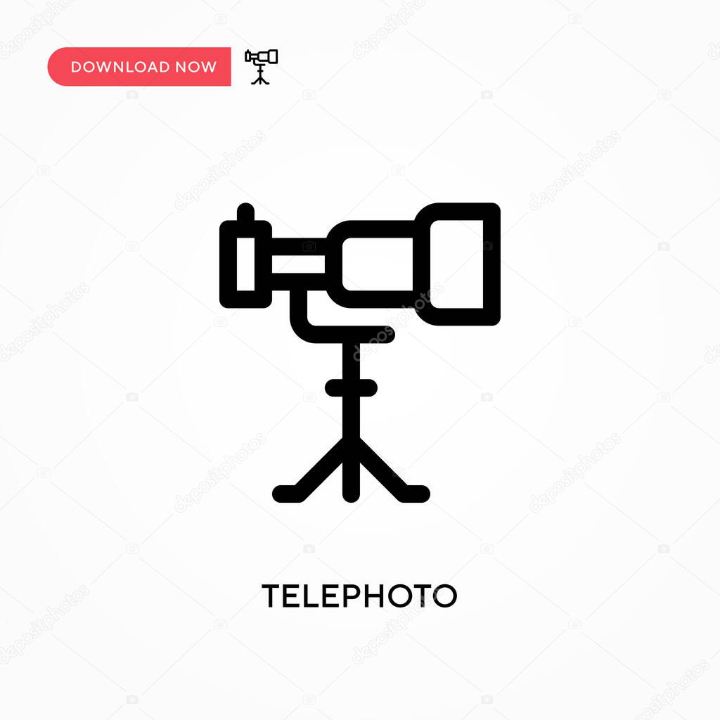 Telephoto Simple vector icon. Modern, simple flat vector illustration for web site or mobile app