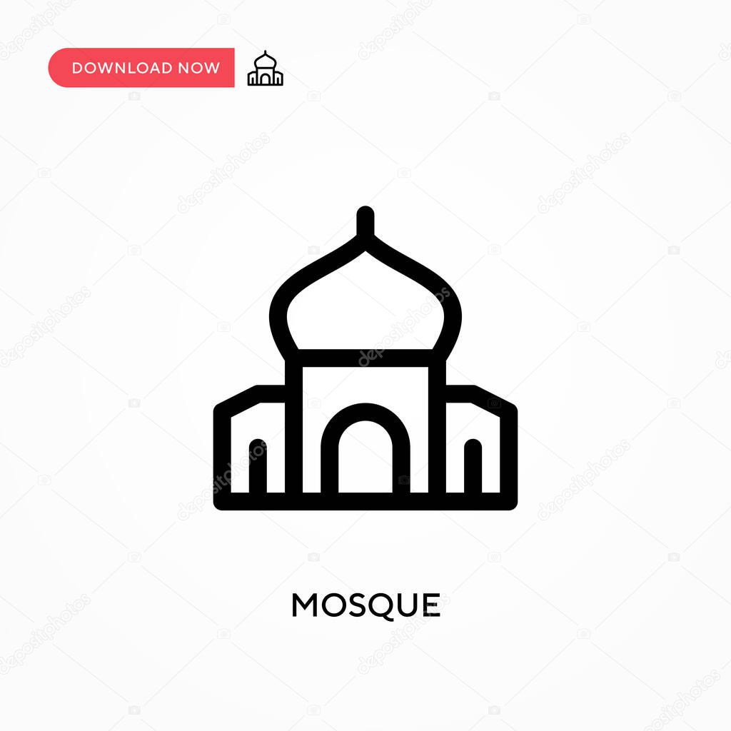 Mosque Simple vector icon. Modern, simple flat vector illustration for web site or mobile app