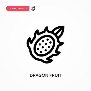Ejderha meyvesi basit vektör simgesi. Web sitesi veya mobil uygulama için modern, basit düz vektör çizimi