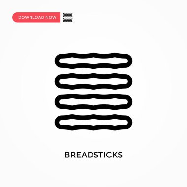 Ekmek Çubukları Basit vektör simgesi. Web sitesi veya mobil uygulama için modern, basit düz vektör çizimi