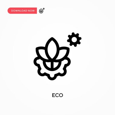 Eko Basit vektör simgesi. Web sitesi veya mobil uygulama için modern, basit düz vektör çizimi