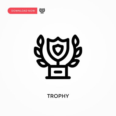 Kupa basit vektör simgesi. Web sitesi veya mobil uygulama için modern, basit düz vektör çizimi