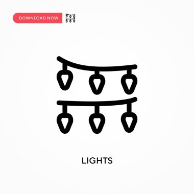 Işıklar basit vektör simgesi. Web sitesi veya mobil uygulama için modern, basit düz vektör çizimi