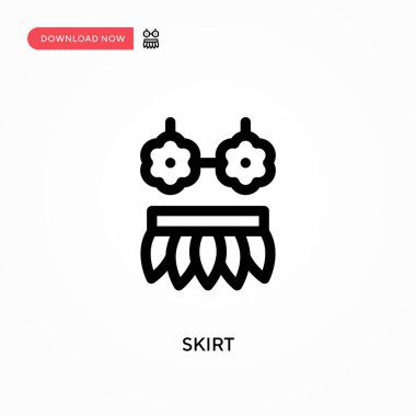 Etek Basit vektör simgesi. Web sitesi veya mobil uygulama için modern, basit düz vektör çizimi