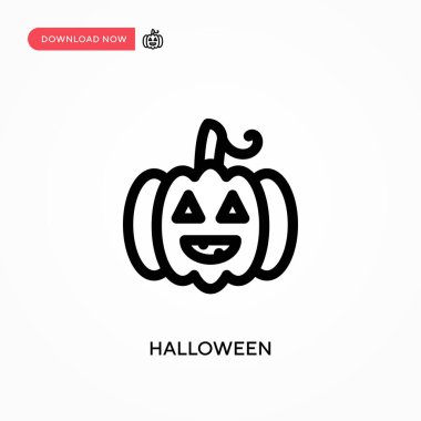 Cadılar Bayramı basit vektör simgesi. Web sitesi veya mobil uygulama için modern, basit düz vektör çizimi