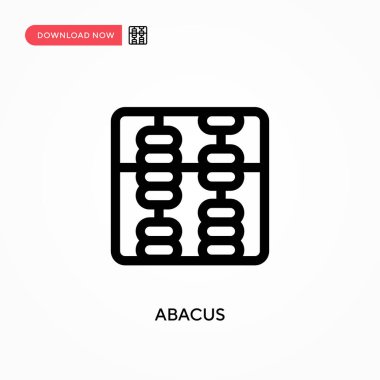 Abaküs Basit vektör simgesi. Web sitesi veya mobil uygulama için modern, basit düz vektör çizimi