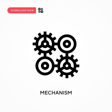 Mekanizma basit vektör simgesi. Web sitesi veya mobil uygulama için modern, basit düz vektör çizimi