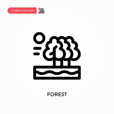 Forest Simple vektör simgesi. Web sitesi veya mobil uygulama için modern, basit düz vektör çizimi
