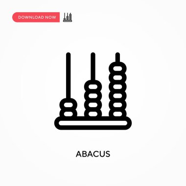 Abaküs Basit vektör simgesi. Web sitesi veya mobil uygulama için modern, basit düz vektör çizimi