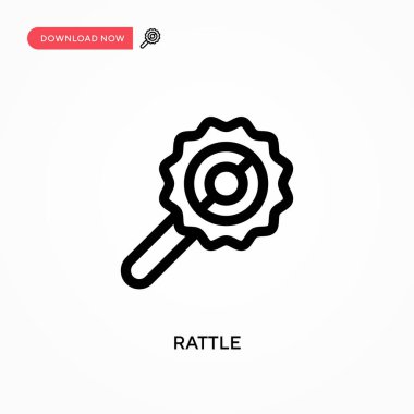 Basit vektör simgesini tıkırdat. Web sitesi veya mobil uygulama için modern, basit düz vektör çizimi