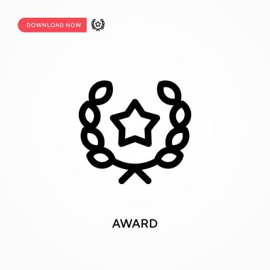 Ödül basit vektör simgesi. Web sitesi veya mobil uygulama için modern, basit düz vektör çizimi