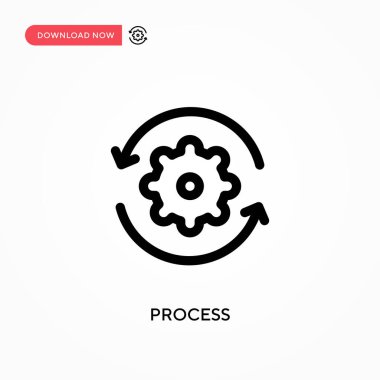 İşlem Basit vektör simgesi. Web sitesi veya mobil uygulama için modern, basit düz vektör çizimi