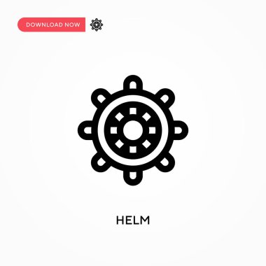 Dümen basit vektör simgesi. Web sitesi veya mobil uygulama için modern, basit düz vektör çizimi