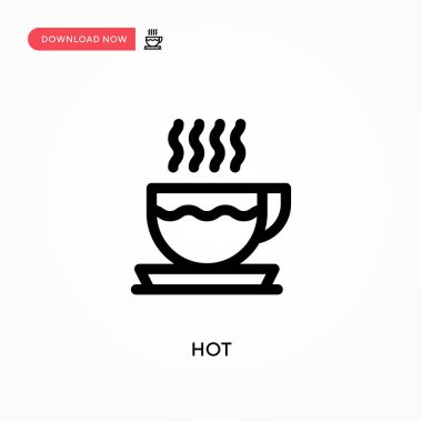 Sıcak Basit vektör simgesi. Web sitesi veya mobil uygulama için modern, basit düz vektör çizimi