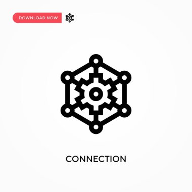 Bağlantı Basit vektör simgesi. Web sitesi veya mobil uygulama için modern, basit düz vektör çizimi