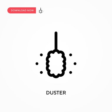 Duster Basit vektör simgesi. Web sitesi veya mobil uygulama için modern, basit düz vektör çizimi