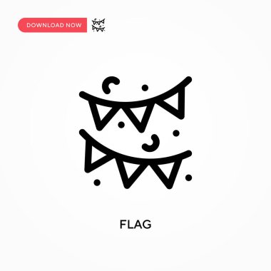 Bayrak Basit vektör simgesi. Web sitesi veya mobil uygulama için modern, basit düz vektör çizimi