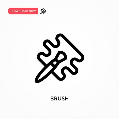 Basit bir vektör simgesi fırçala. Web sitesi veya mobil uygulama için modern, basit düz vektör çizimi