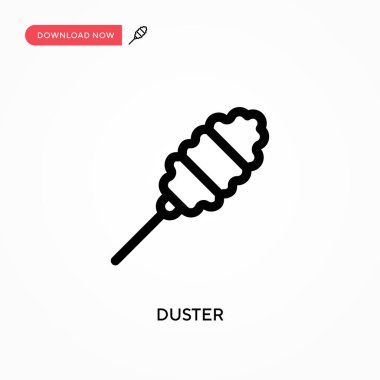 Duster Basit vektör simgesi. Web sitesi veya mobil uygulama için modern, basit düz vektör çizimi