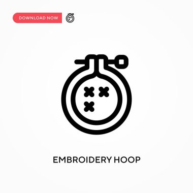 Nakış halkası basit vektör simgesi. Web sitesi veya mobil uygulama için modern, basit düz vektör çizimi