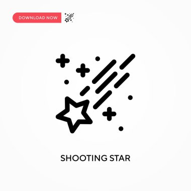 Kayan yıldız basit vektör simgesi. Web sitesi veya mobil uygulama için modern, basit düz vektör çizimi