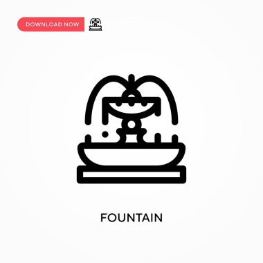 Fountain Basit vektör simgesi. Web sitesi veya mobil uygulama için modern, basit düz vektör çizimi