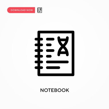 Not Defteri Basit vektör simgesi. Web sitesi veya mobil uygulama için modern, basit düz vektör çizimi