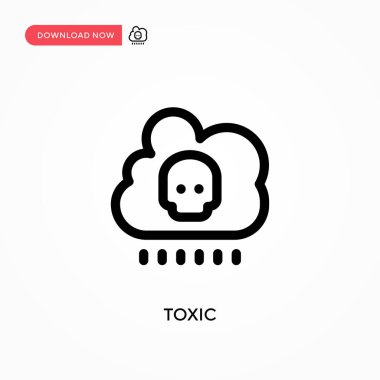 Toksik basit vektör simgesi. Web sitesi veya mobil uygulama için modern, basit düz vektör çizimi