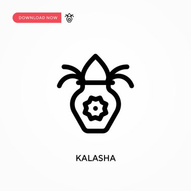 Kalasha Basit vektör simgesi. Web sitesi veya mobil uygulama için modern, basit düz vektör çizimi