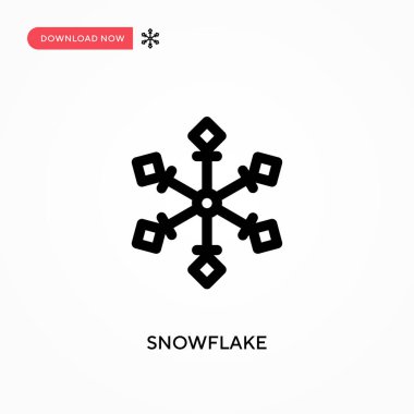 Kar Tanesi Basit vektör simgesi. Web sitesi veya mobil uygulama için modern, basit düz vektör çizimi