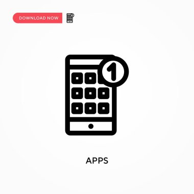 Basit vektör simgesini uygular. Web sitesi veya mobil uygulama için modern, basit düz vektör çizimi