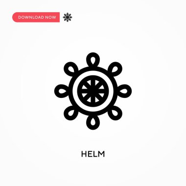 Dümen basit vektör simgesi. Web sitesi veya mobil uygulama için modern, basit düz vektör çizimi