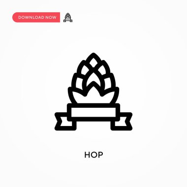 Hop Basit vektör simgesi. Web sitesi veya mobil uygulama için modern, basit düz vektör çizimi