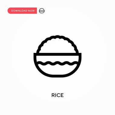 Basit pirinç vektör simgesi. Web sitesi veya mobil uygulama için modern, basit düz vektör çizimi