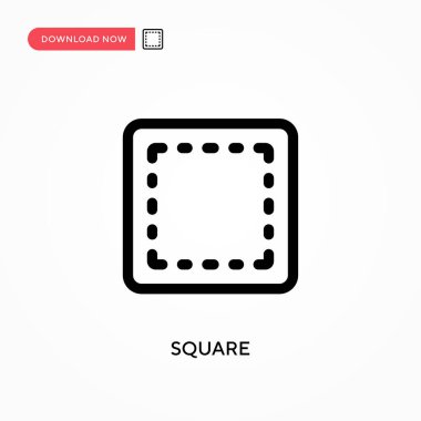 Basit kare vektör simgesi. Web sitesi veya mobil uygulama için modern, basit düz vektör çizimi