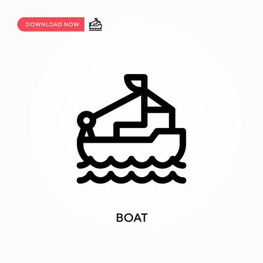 Tekne Basit vektör simgesi. Web sitesi veya mobil uygulama için modern, basit düz vektör çizimi