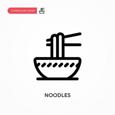 Erişte basit vektör simgesi. Web sitesi veya mobil uygulama için modern, basit düz vektör çizimi