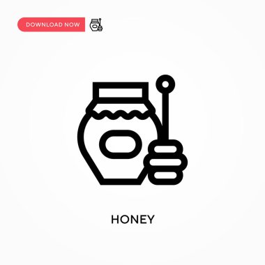 Bal Basit vektör simgesi. Web sitesi veya mobil uygulama için modern, basit düz vektör çizimi