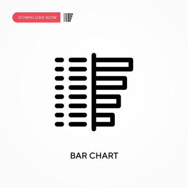 Çubuk çizelgesi basit vektör simgesi. Web sitesi veya mobil uygulama için modern, basit düz vektör çizimi