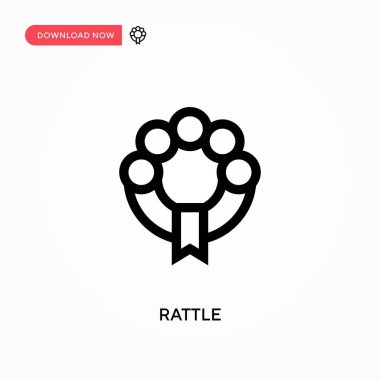 Basit vektör simgesini tıkırdat. Web sitesi veya mobil uygulama için modern, basit düz vektör çizimi