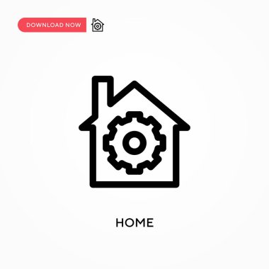 Ev Basit vektör simgesi. Web sitesi veya mobil uygulama için modern, basit düz vektör çizimi
