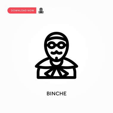 Binche Basit vektör simgesi. Web sitesi veya mobil uygulama için modern, basit düz vektör çizimi