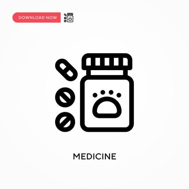 Medicine Simple vektör simgesi. Web sitesi veya mobil uygulama için modern, basit düz vektör çizimi
