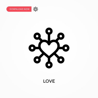 Love Simple vektör simgesi. Web sitesi veya mobil uygulama için modern, basit düz vektör çizimi